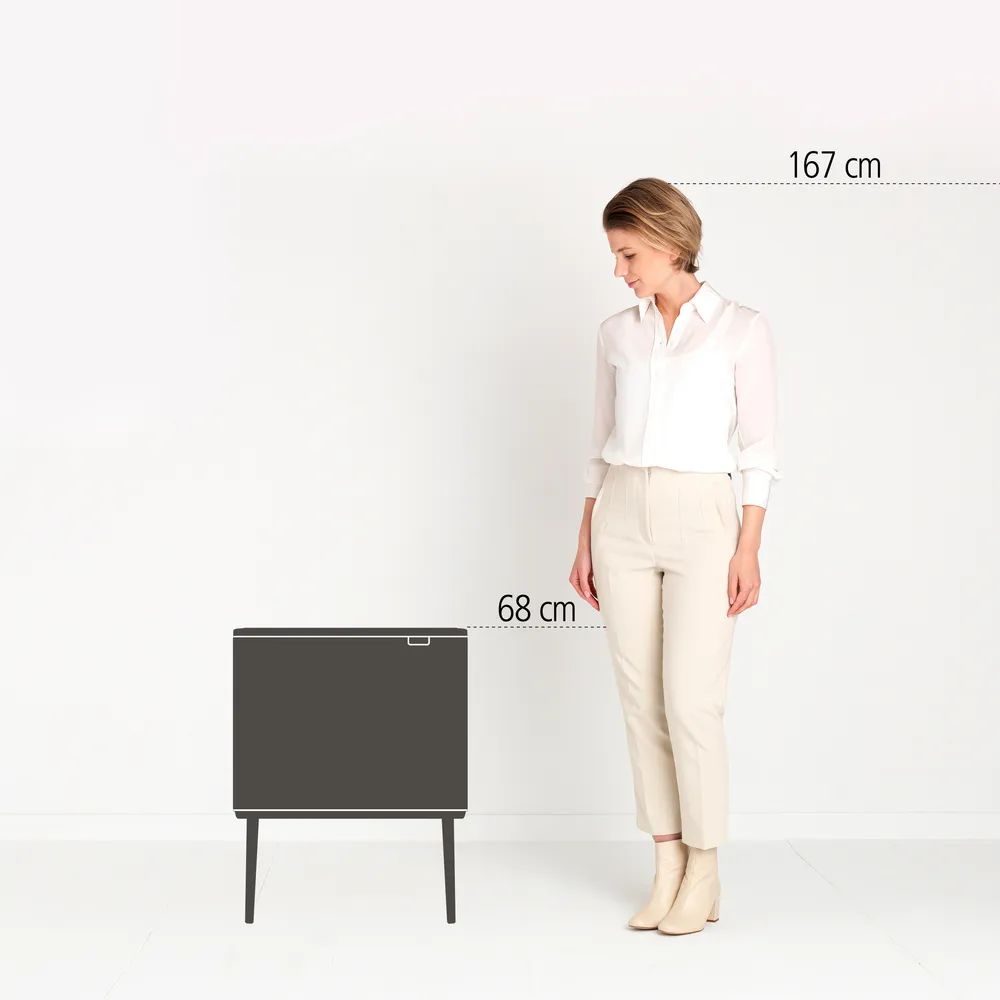 Brabantia Bo Touch Bin, 36L - Platinum