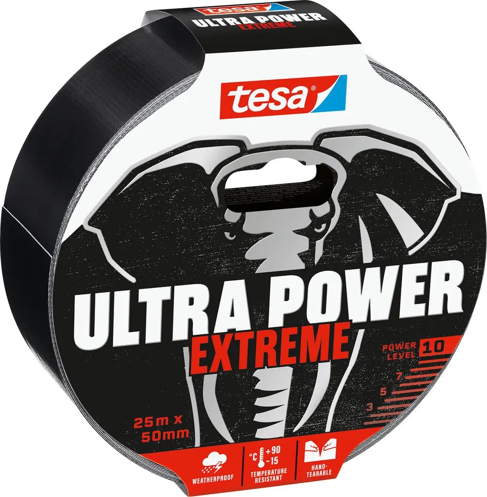 tesa® Ultra Power Extreme Tape – 25 m x 50 mm – extra stark & wetterfest