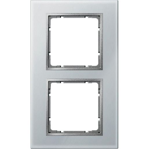 Berker RAHMEN 2-FACH ALU / BERKER 10126414 B7 GLAS 10126414
