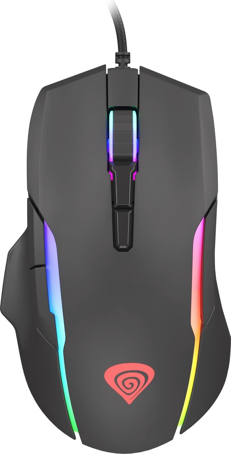 natec Gaming Maus Xenon 220 G2 RGB kabelgeb. schwarz - Maus - 12.800 dpi