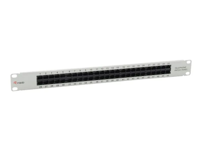 Equip Pro ISDN - Patch Panel - CAT 3 - RJ-45 X 50 - Hellgrau - 1U - 48.3 cm (19")