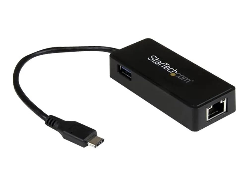 StarTech.com USB-C to Ethernet Gigabit Adapter - Thunderbolt 3 Compatible - USB Type C Network Adapter - USB C Ethernet Adapter (US1GC301AU)
