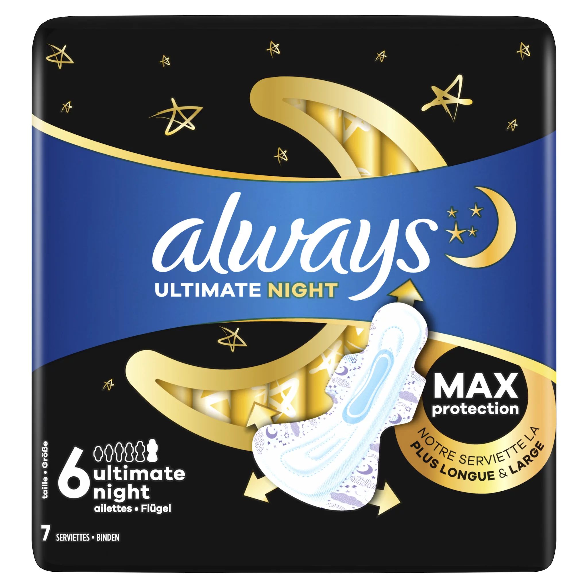 always Binde Ultimate Night - Max Protection mit Flügeln 7