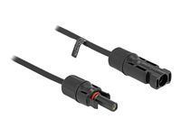 Delock MC4 Solar Kabel Stecker zu Buchse 1 m schwarz 88228 - Kabel