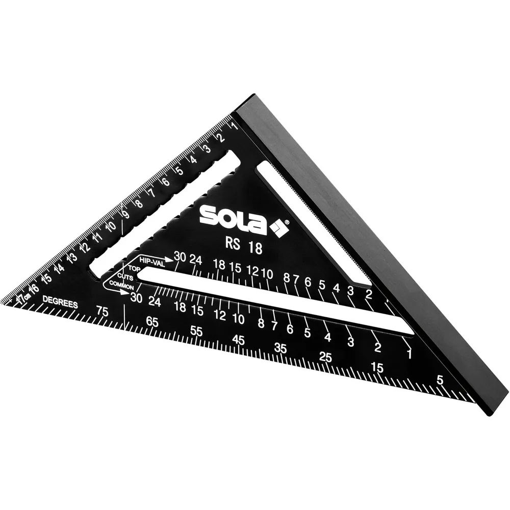 SOLA Sparrenwinkel RS 18 185 x 185 mm schwarz beschichtet