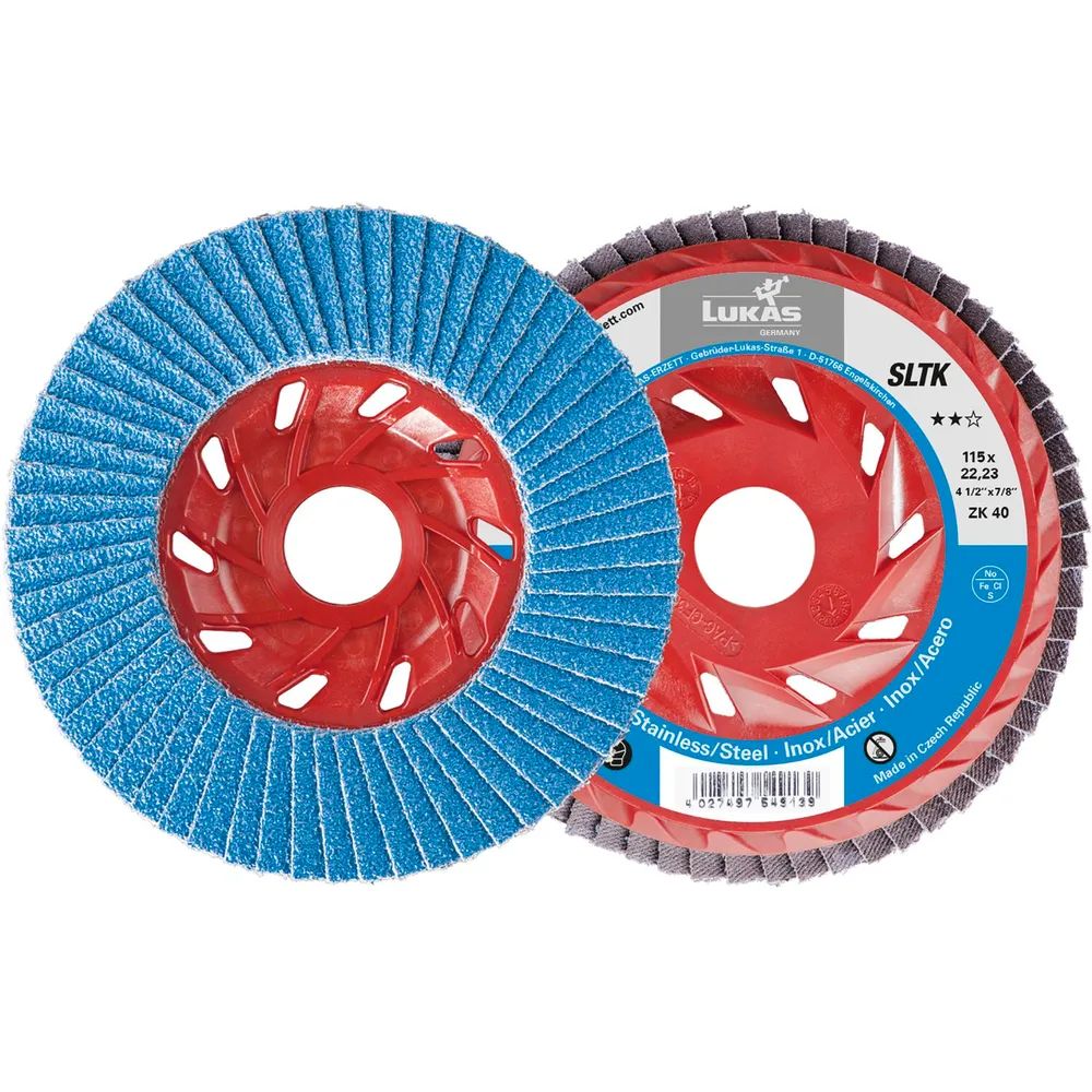 LUKAS Schleiflamellenteller SLTK KS m.Kühlung Zirkonkorund ø 125mm Korn ZK40