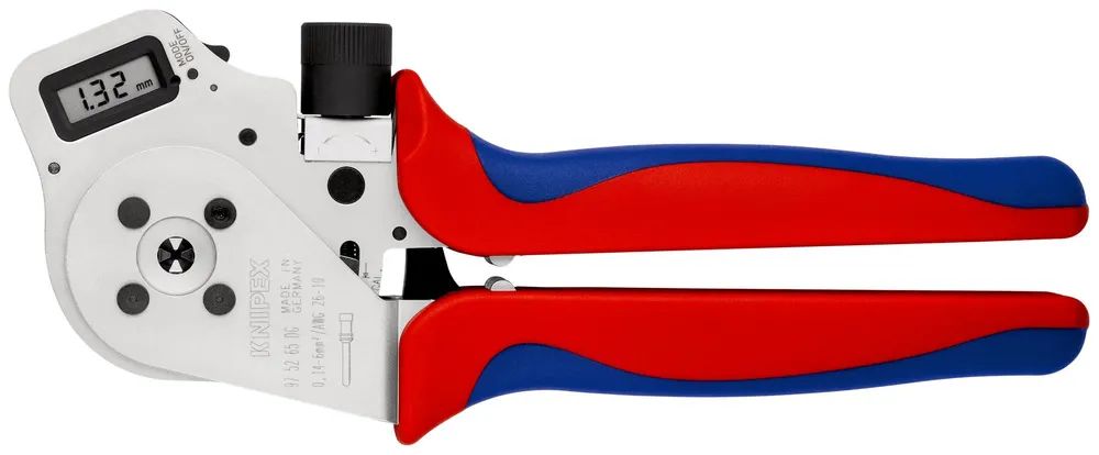 KNIPEX Vierdornpresszange für gedrehte Kontakte mit Mehrkomponenten-Hüllen verchromt 240 mm
