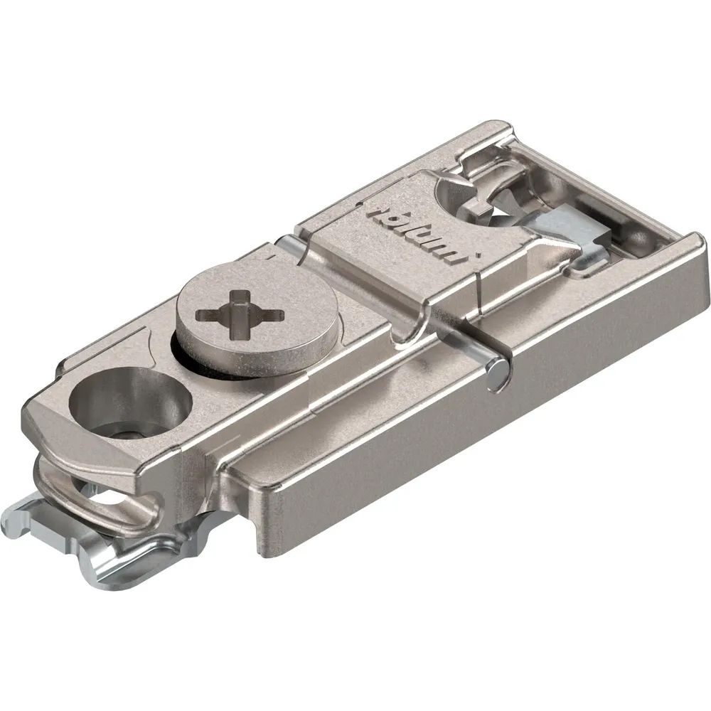 BLUM CLIP Exzenter Montageplatte gerade, Zink, Schrauben, Distanz 0 mm