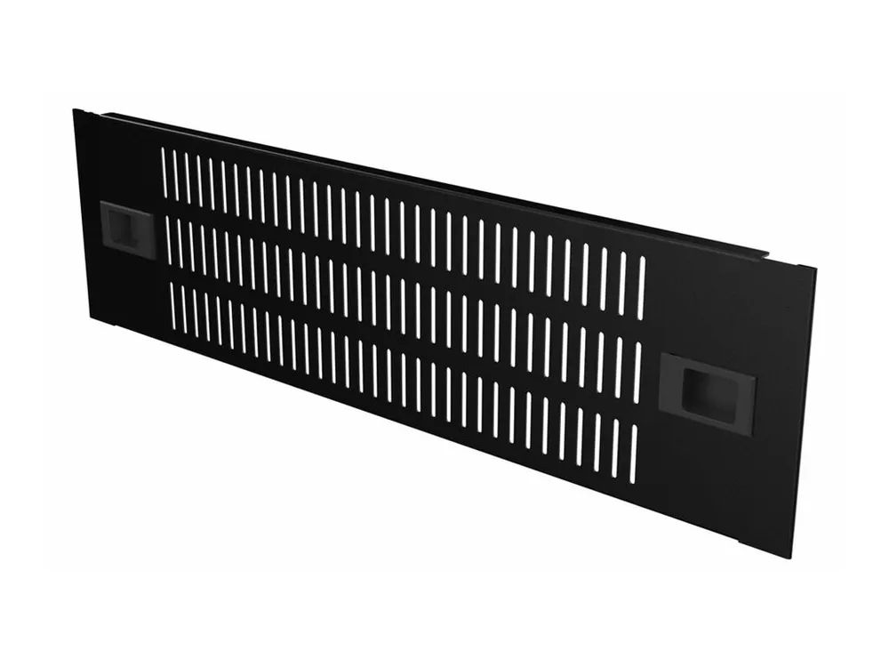 Lanview by Logon - Blindabdeckung - snap locking, vented - Rack montierbar - Schwarz, RAL 9005 - 2U - 48.3 cm (19")