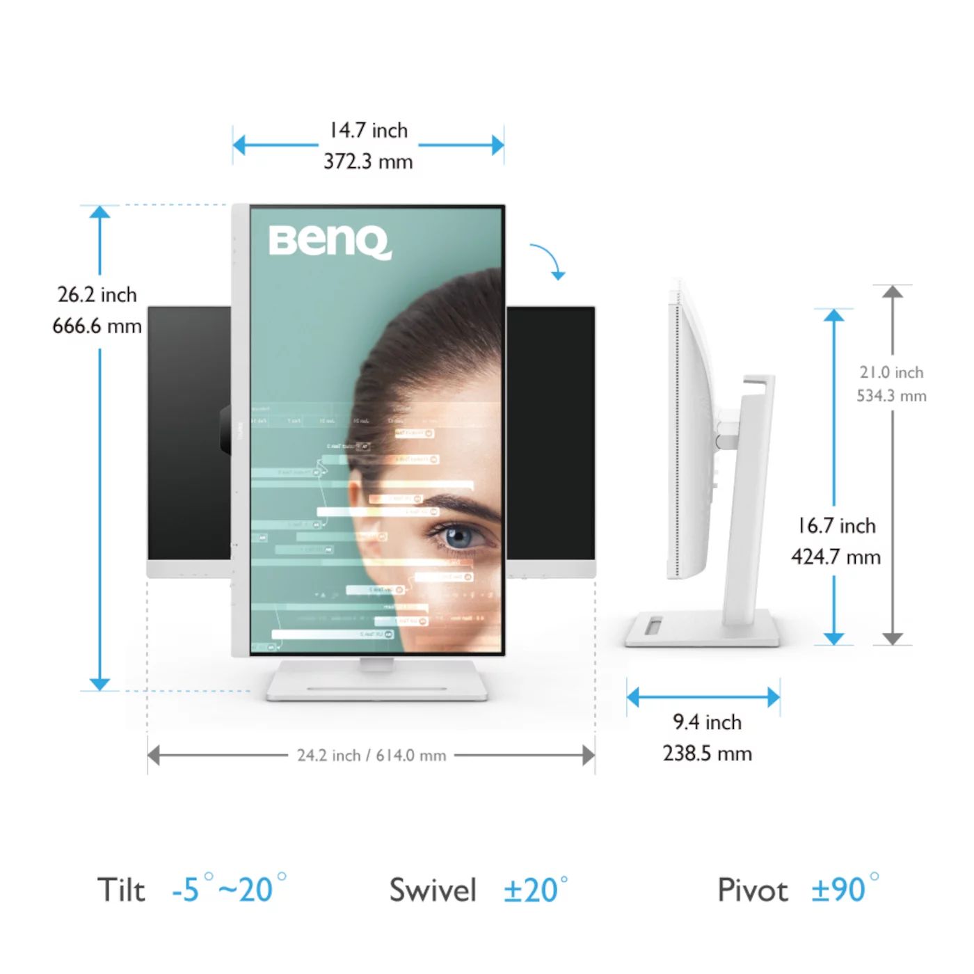 BenQ GW2790QT QHD USB-C Docking Monitor - 68.6 cm (27")