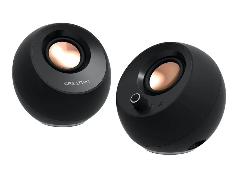 Creative Labs Creative Pebble Pro - Lautsprecher - für PC - 2.0-Kanal - kabellos - Bluetooth - USB - 30 Watt (Gesamt) schwarz