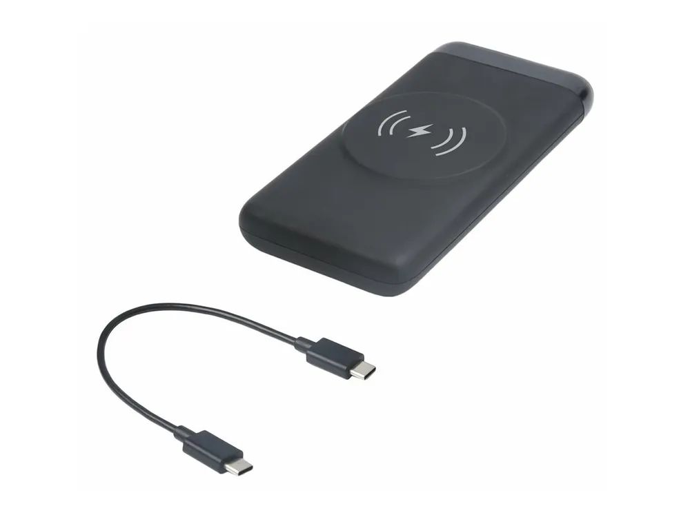 eSTUFF INFINITE - Induktive Power Bank - magnetisches Laden - Li-Pol - 10000 mAh - 37 Wh - 20 Watt - 3 A - PD, QC 3.0 - 2 Ausgabeanschlussstellen (USB Typ A, 24 pin USB-C)