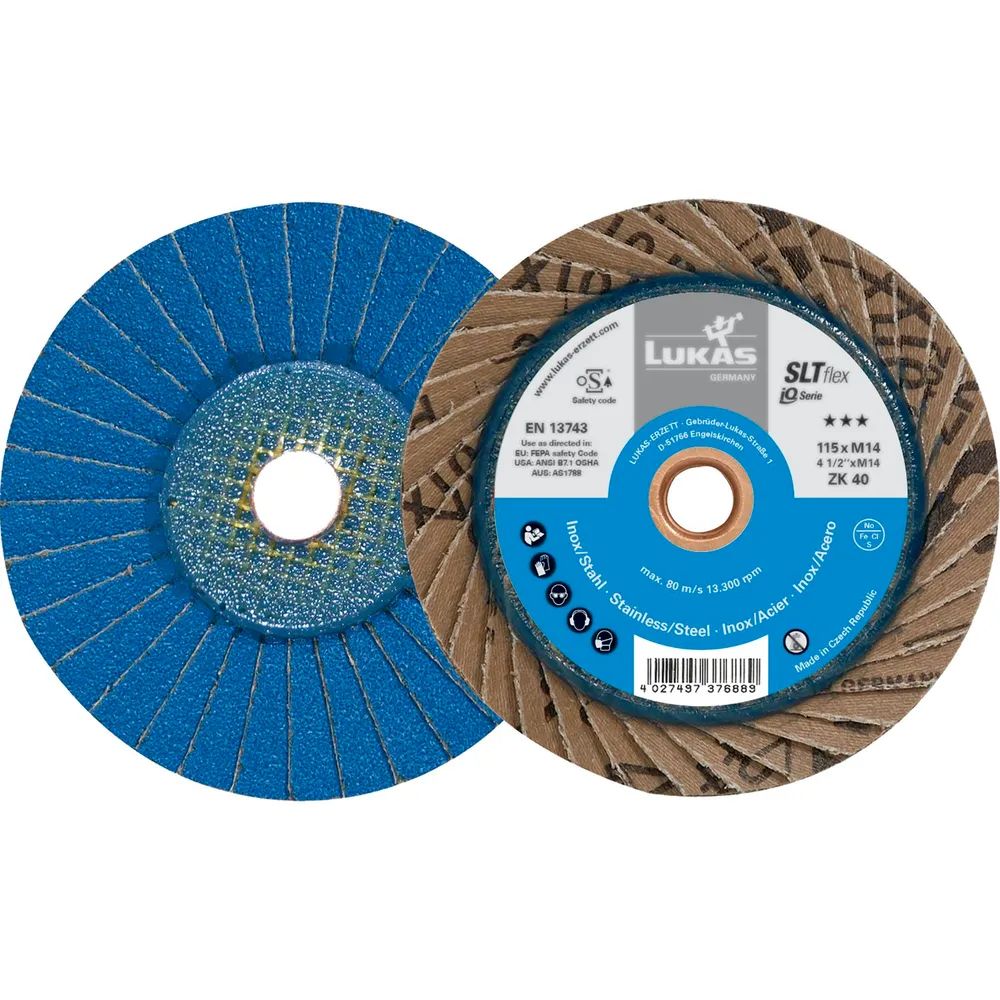 LUKAS Schleiflamellenteller SLTflex Zirkonkorund ø 125 mm Korn 40
