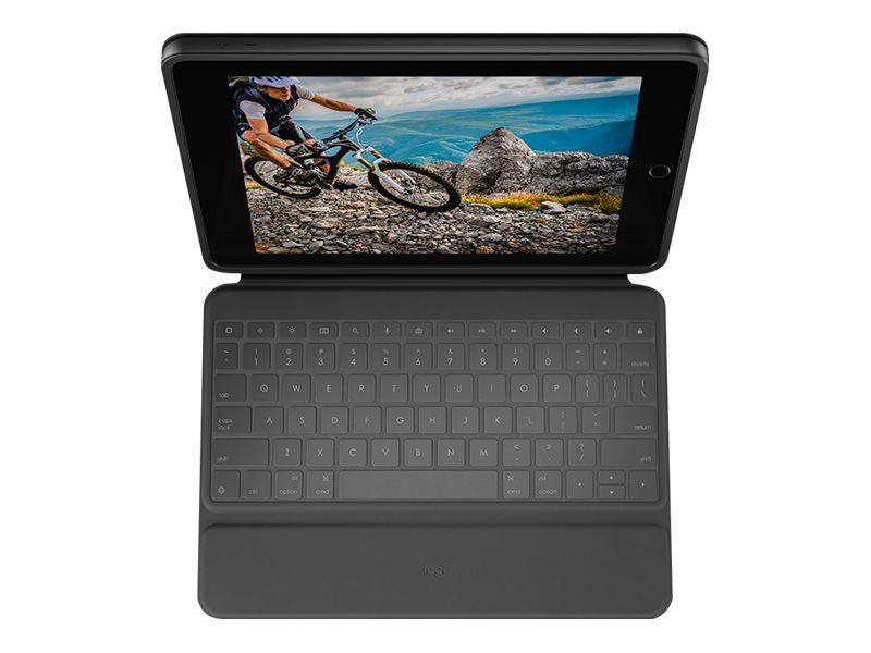 Logitech Rugged Folio - Tastatur und Foliohülle - Apple Smart connector - QWERTZ - Deutsch - für Apple 10.2-inch iPad (7. Generation, 8. Generation, 9. Generation)