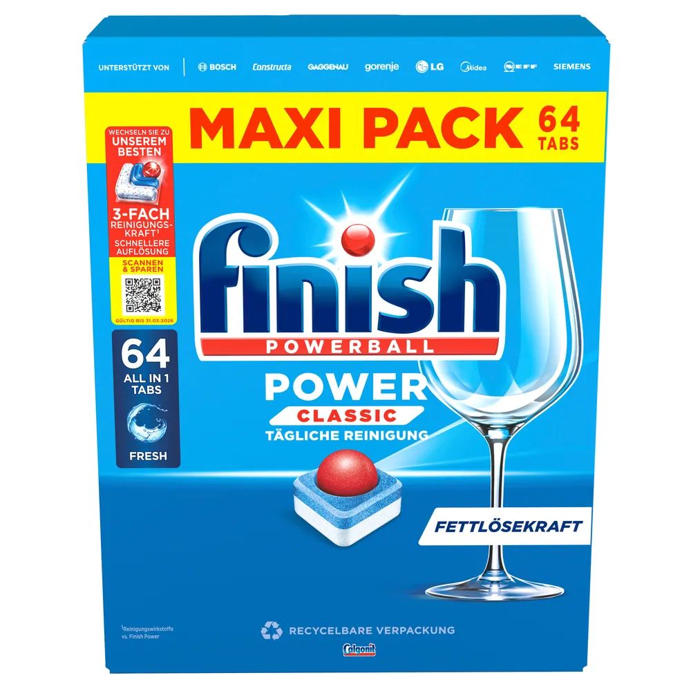 Finish Power Classic Maxipack Fresh 64 Tabs 