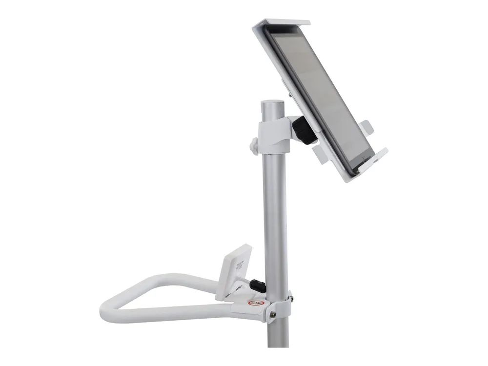 Ergotron Pole Cart - Wagen - für LCD-Display/Tablet - hochweiß - Bildschirmgröße: bis zu 61 cm (bis zu 24 Zoll)