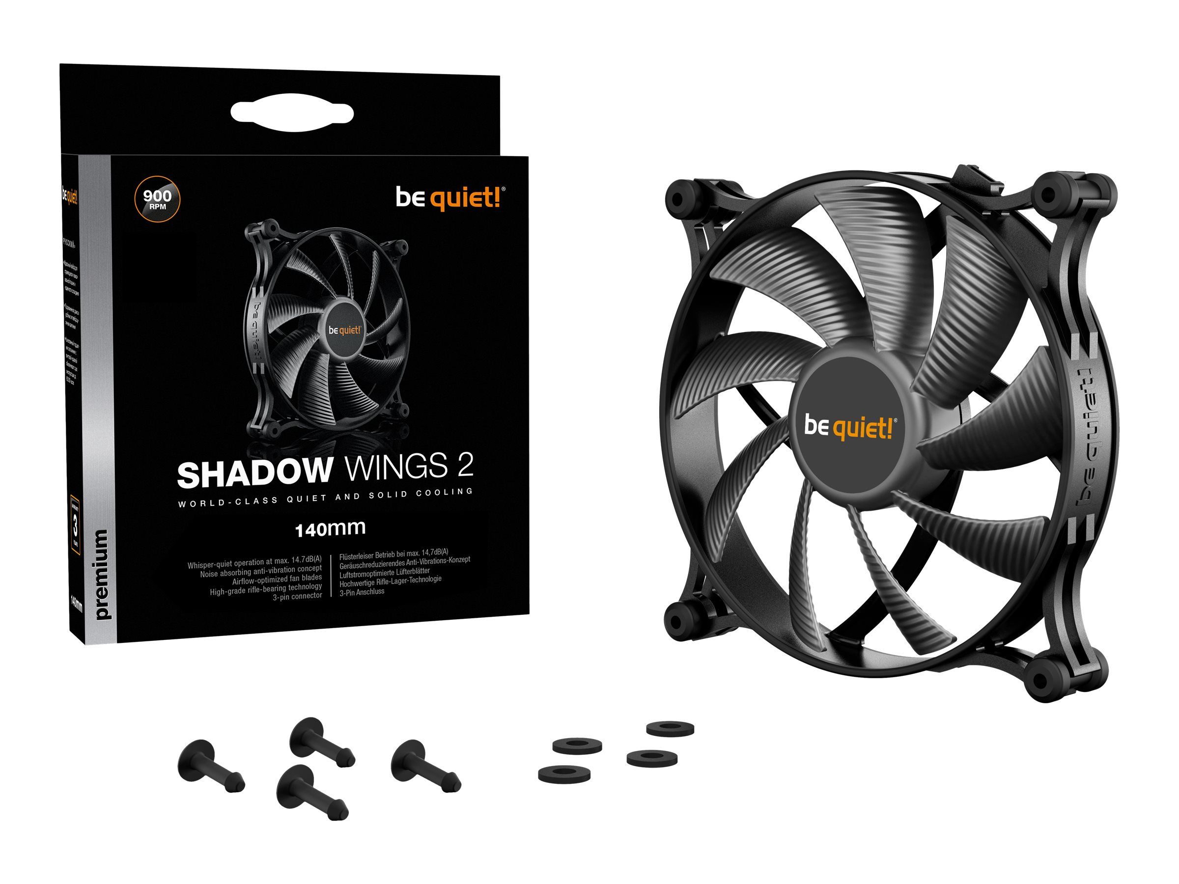 Be Quiet! Shadow Wings 2 - Gehäuselüfter - 140