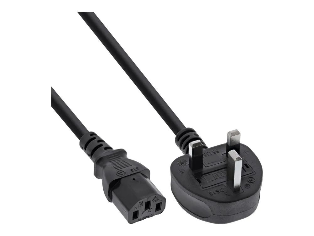 InLine Netzkabel - Netzstecker England auf Kaltgerätestecker C13 - 3m