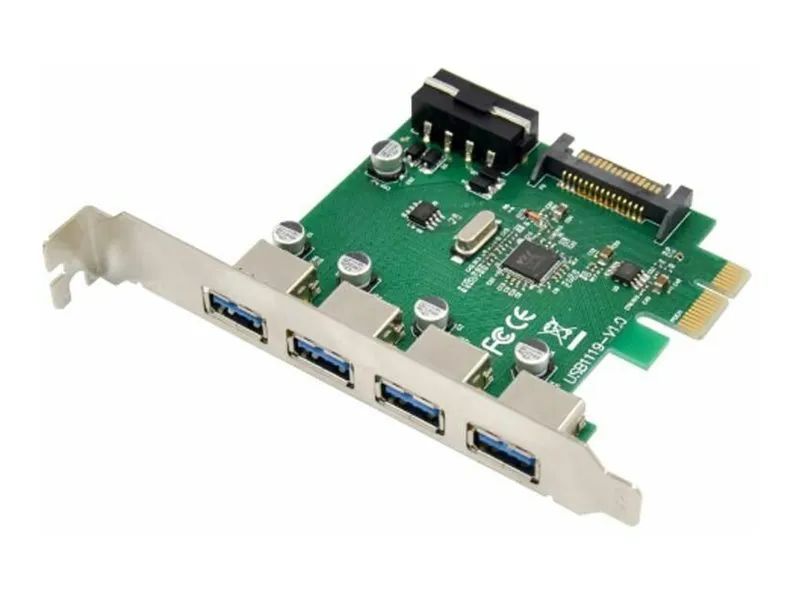 MicroConnect USB-Adapter - PCIe 2.0 - USB 3.0 x 3 + USB 3.0 (intern)