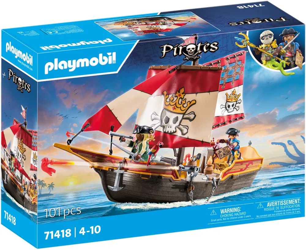 PLAYMOBIL 71418 Pirates Kleines Piratenschiff