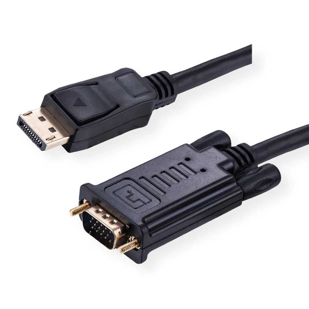 VALUE Kabel DisplayPort-VGA, DP ST - VGA ST, schwarz, 2 m