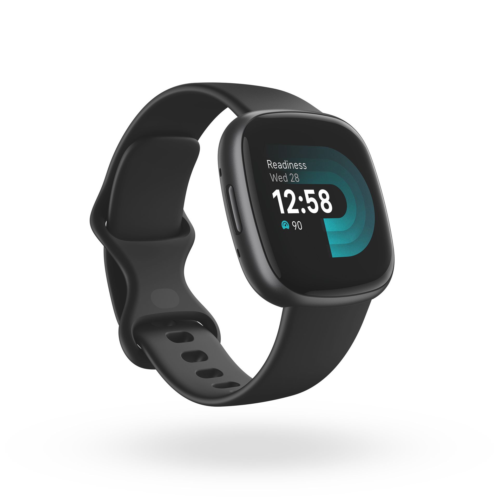 Fitbit Versa 4 - 40 mm - Carbon-Schwarz - intelligente Uhr mit Band