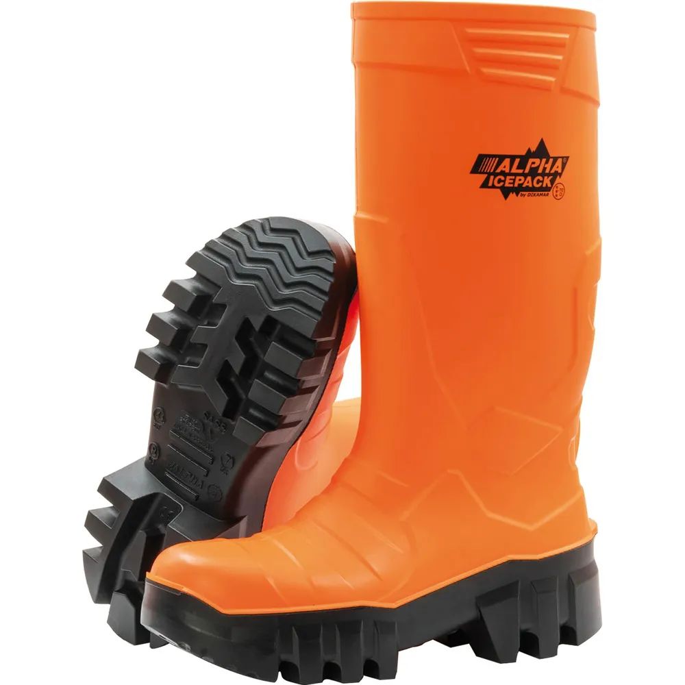 B+H Safety GmbH  Gummistiefel PU Alpha Ice Pack S5 orange 40