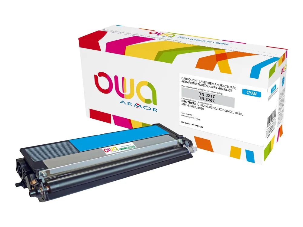 Armor OWA - Cyan - kompatibel - wiederaufbereitet - Tonerpatrone (Alternative zu: Brother TN321C, Brother TN326C)