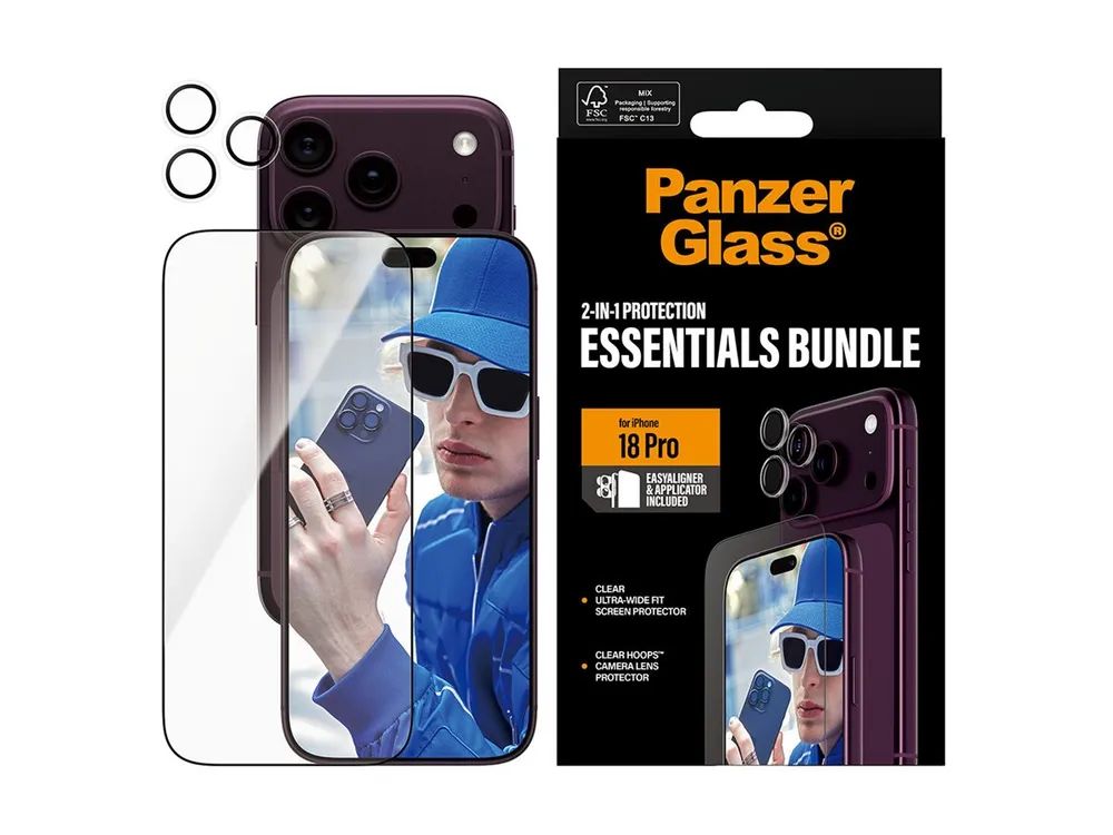 PanzerGlass Essentials Bundle - Schutzkit Display/Objektiv für Handy