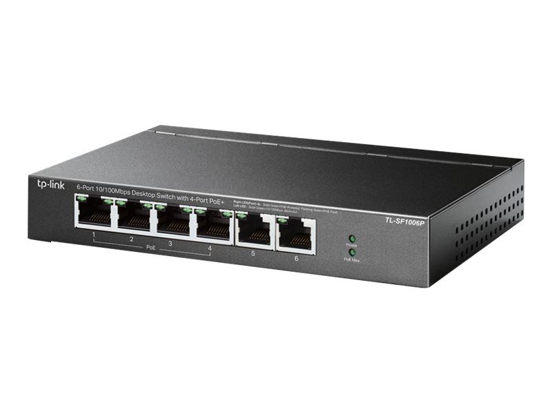 TP-LINK TL-SF1006P - V1 - Switch - unmanaged - 6 x 10/100 (4 PoE+)