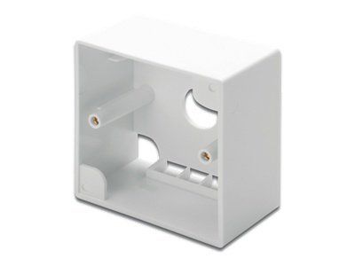 DIGITUS Aufputzrahmen für Keystone Leerdosen 80x80 mm, Deutscher Typ