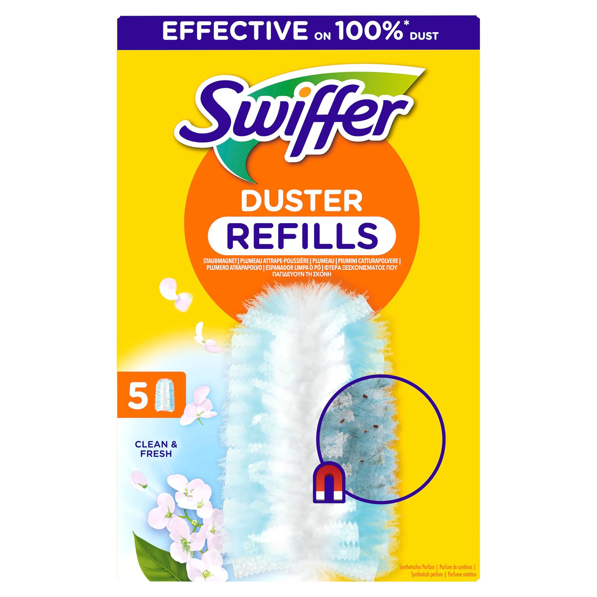 Swiffer Staubmagnet Nachfüllpack 5er, Duft Komfort Pack