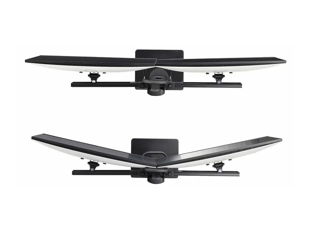 StarTech.com Crossbar Dual Monitor Desk Stand, Double 27inch Screens/VESA - Aufstellung - für 2 Monitore - Kunststoff, Aluminium, Stahl - Schwarz - Bildschirmgröße: 43.2-68.6 cm (17"-27")