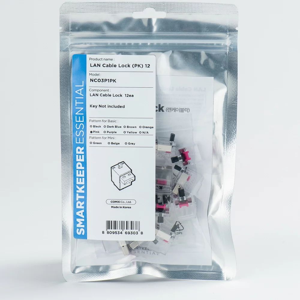 Smart Keeper Basic"LAN Cable" Lock pink 12 Stk.