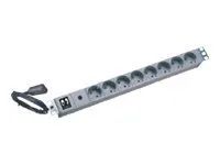 ONLINE USV Steckdosenleiste (Rack - einbaufähig) - Eingabe, Eingang IEC 60320 C14 - Ausgangsanschlüsse: 8 (power CEE 7/7)