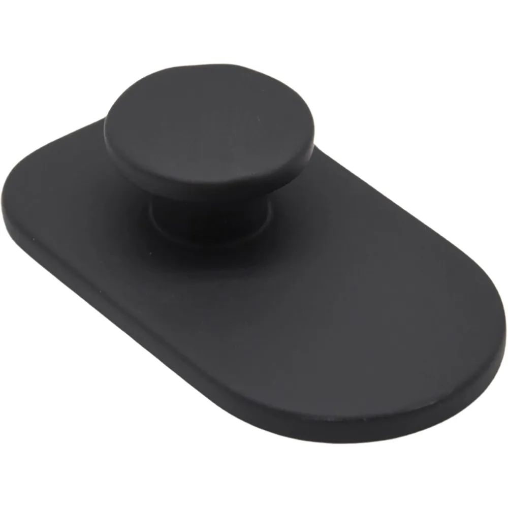 Desoodo Mantelhaken Cozy Hook 1, Platte abgerundet Haken strukturiert,Kunststoff schwarz