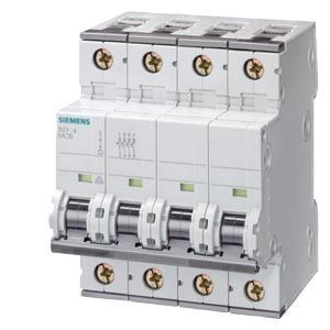 SIEMENS EP Leitungsschutzschalter, 400 V, Icn: 6 kA, 3P+N, Icu: 15 kA, B-Char, In: 13 A