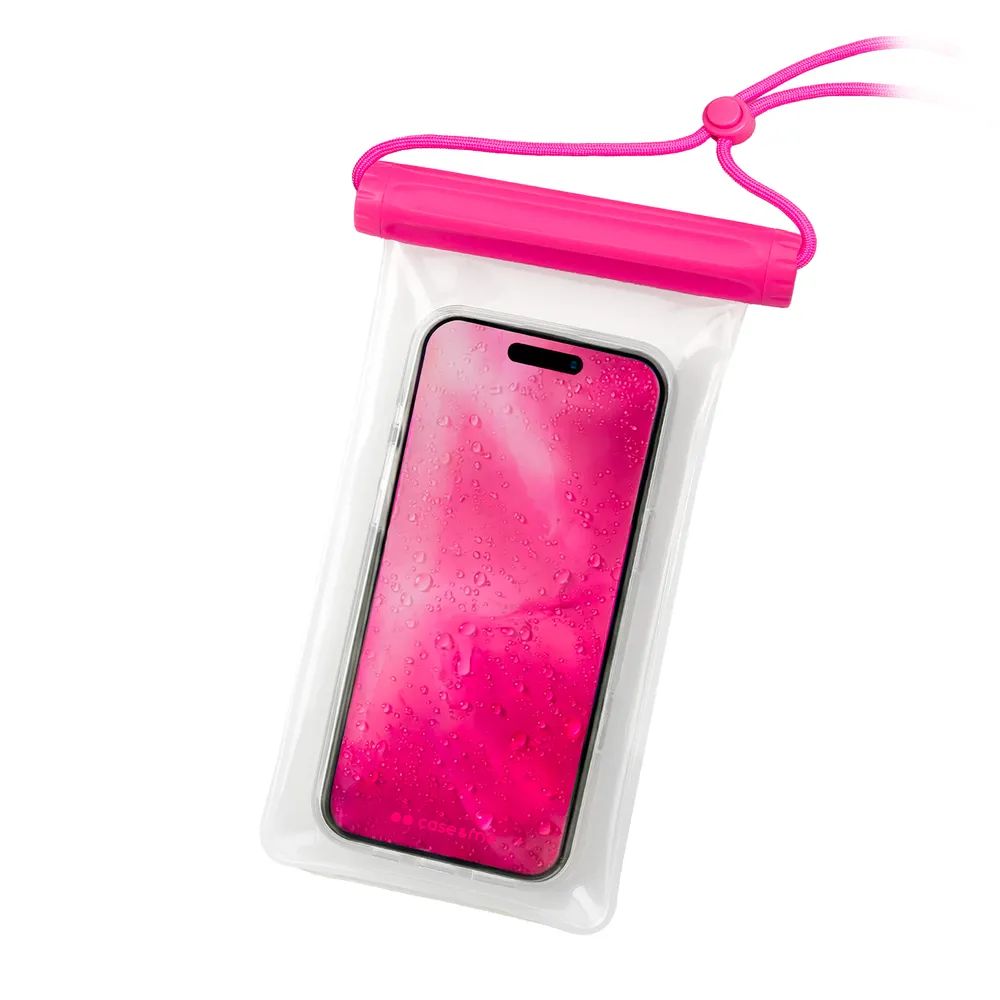 CASE&ME Wasserdichte Universal-Tasche für Smartphones bis 7,2", pink