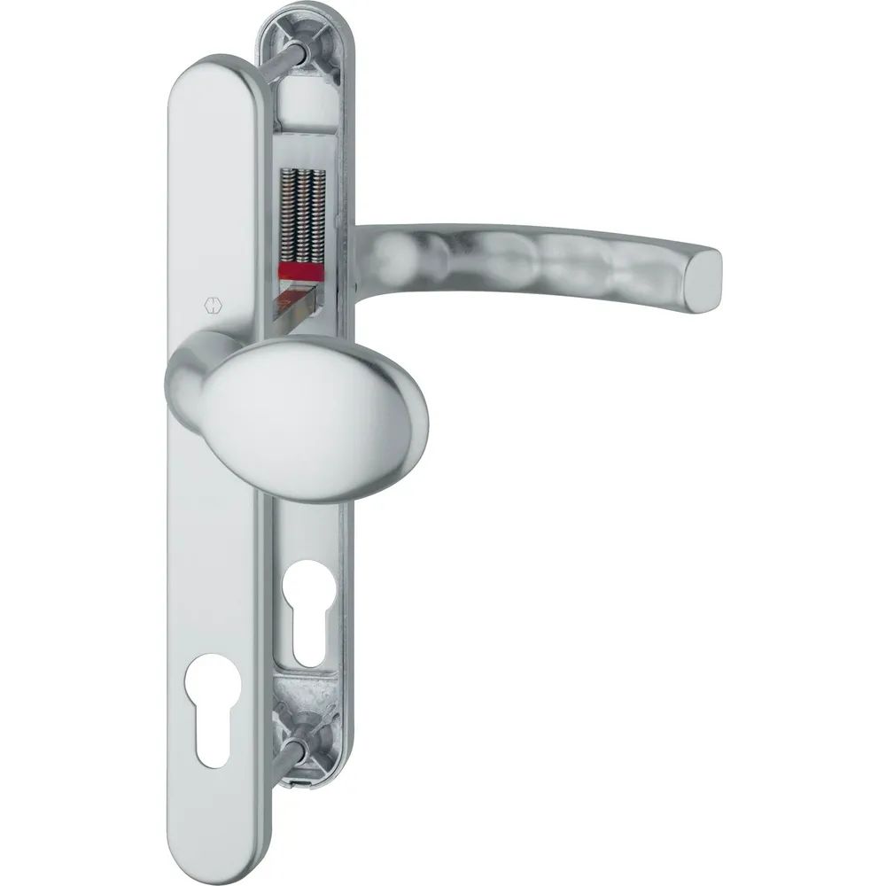 Hoppe Wechselgarnitur LIÈGE - auf Schmalschild 30 mm, Knopf, 72 - 82, silber eloxiert