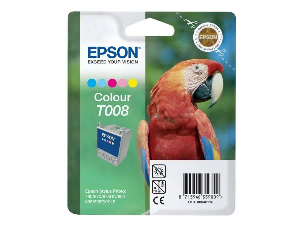 Epson Tinte T008 Parrot, Singlepack Colour