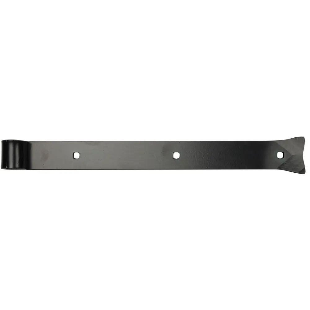 Sonneck Langbänder einseitig gerollt, ohne Kegel, 400x45x8 mm, Stahl schwarz geschmiedet