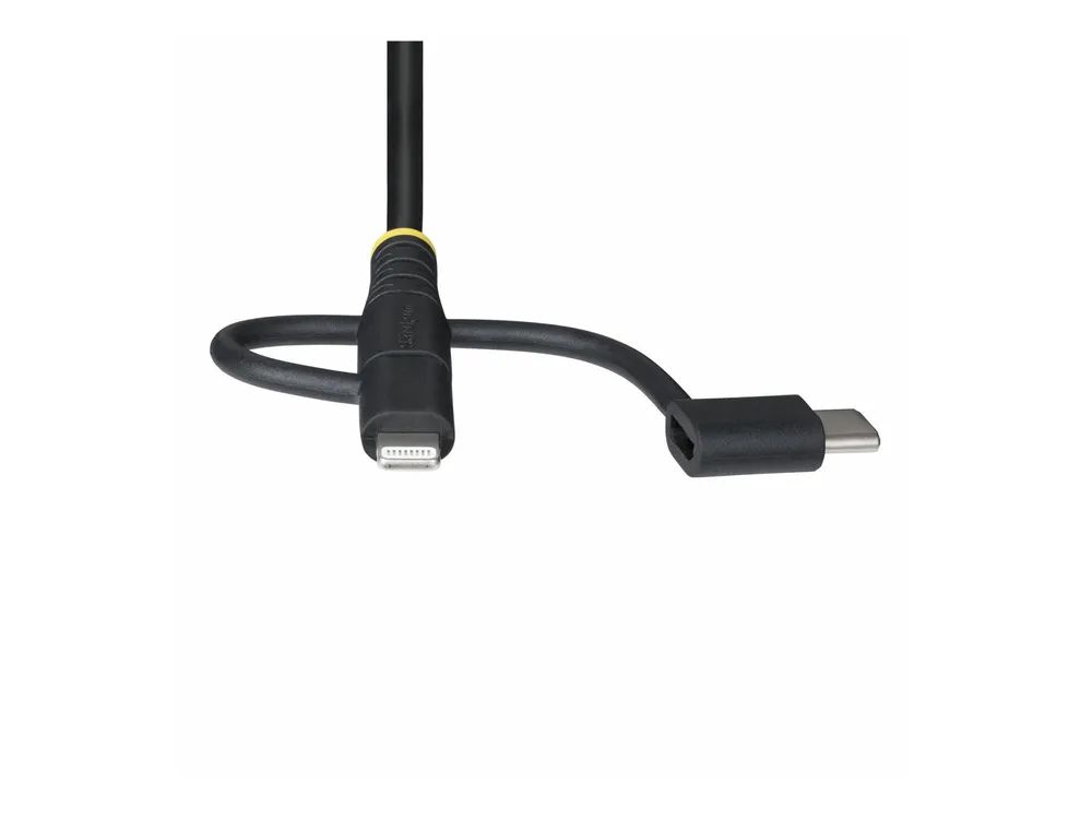 StarTech.com 3.3ft USB Multi Charging Cable, Lightning/Micro-USB/Type-C