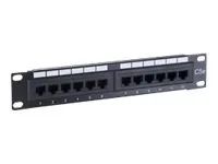Equip Pro - Patch Panel - CAT 5e - RJ-45 X 12 - Schwarz - 1U - 25.4 cm (10")