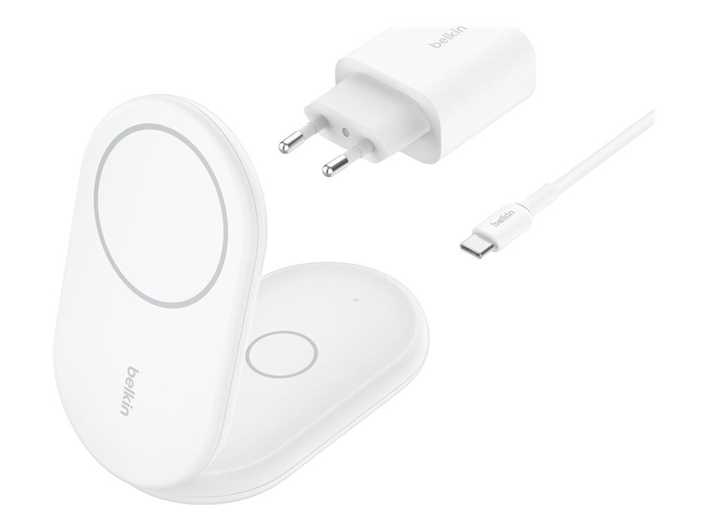 Belkin BOOSTCHARGE Qi2 15w Mag 2in1 Stand WH