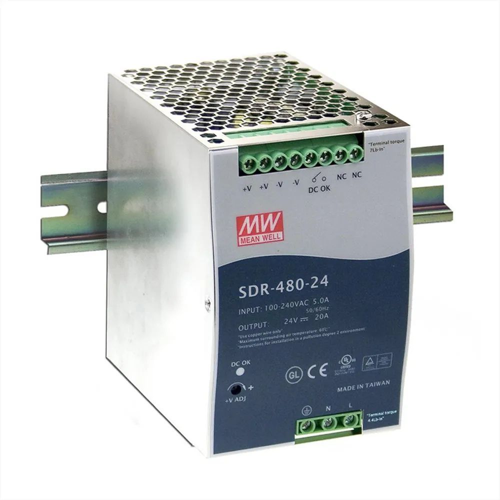 Meanwell Mean Well SDR-480 series SDR-480-24 - Netzteil (DIN-Schienenmontage möglich)