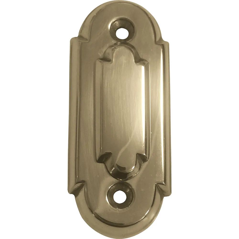 Grundmann Oval-Schlüsselrosette BB m. Hangerl, Gr. 32 x 74, Messing pol