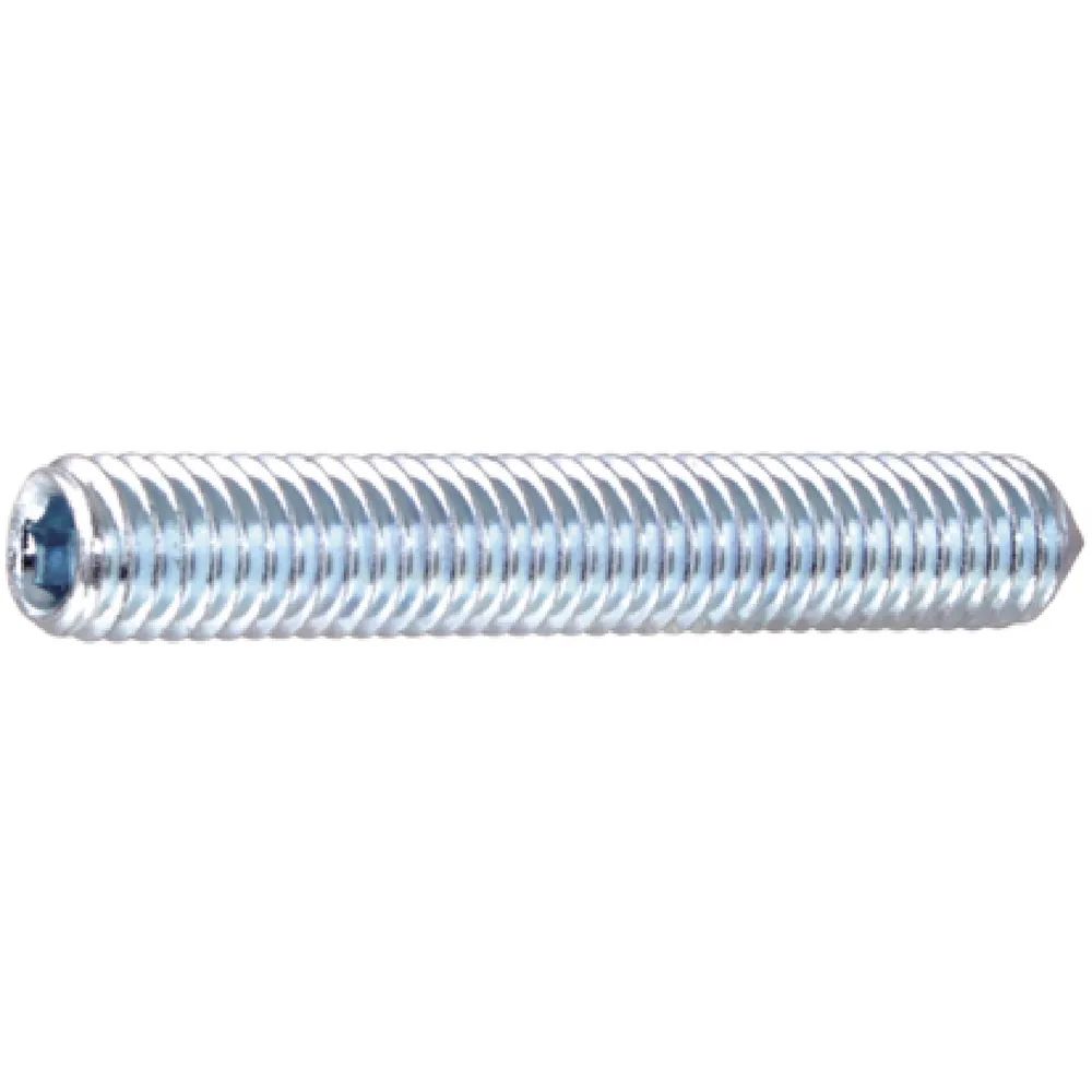Halfmann Schrauben GmbH  ISO4027 45H M10x 25 verzinkt Gewindestift mit Spitze Innensechskant (DIN914)