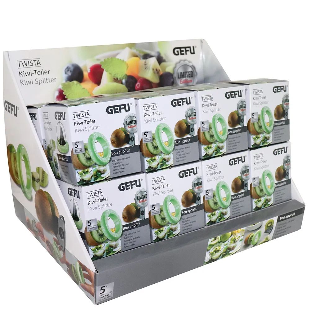 GEFU Display Kiwi-Teiler TWISTA, 16 Stück