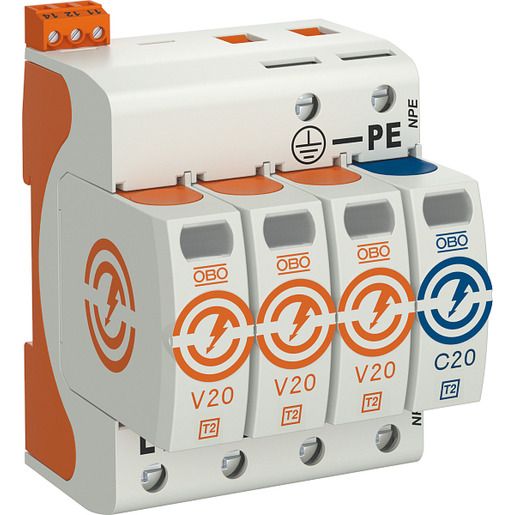 OBO SURGECONTROLLER V20 3-P.NPE+FS / V20-3+NPE+FS-280 5095333