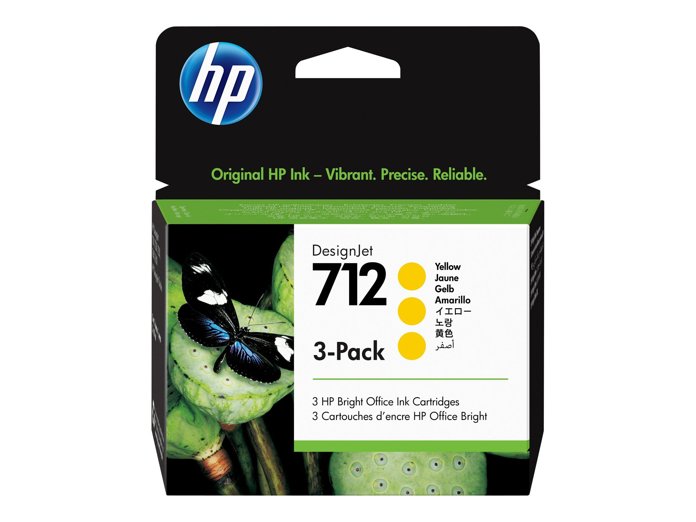 HP 712 - 3er-Pack - 29 ml - Gelb - original - DesignJet